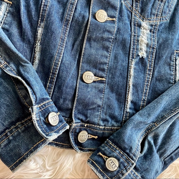 Free People | Denim Distressed Jean Jacket - Picture 2 of 6